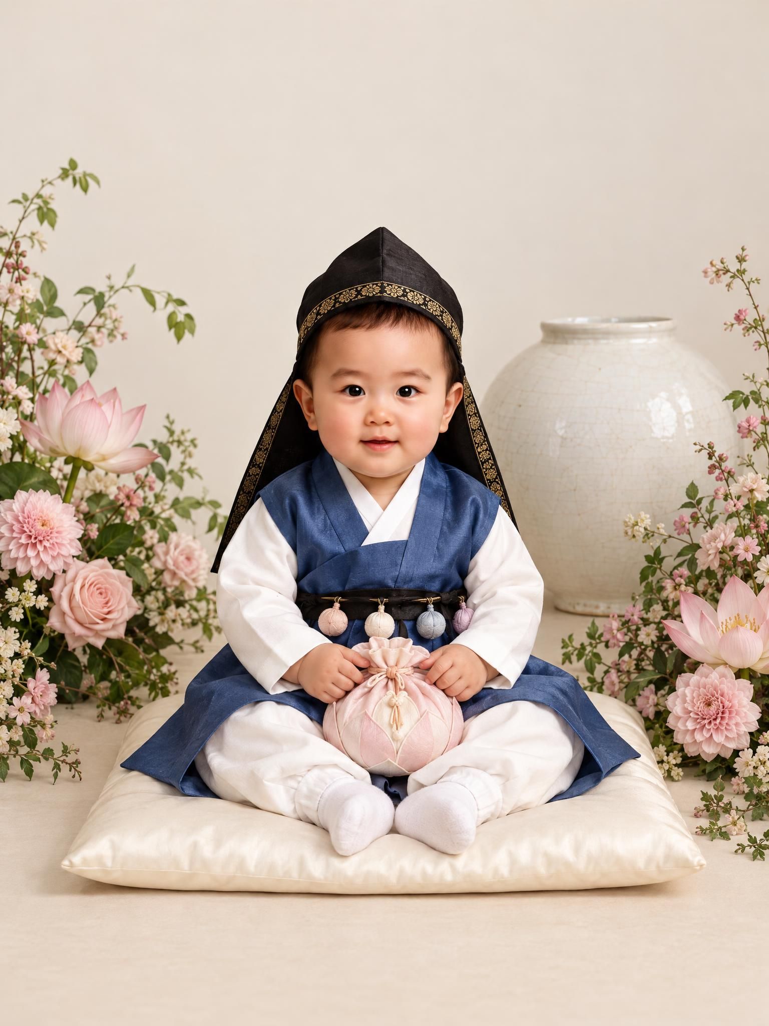 연꽃 달항아리